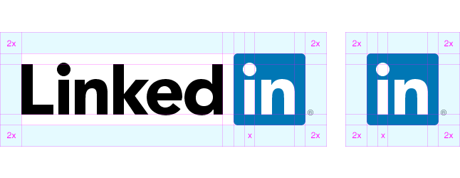 LinkedIn logo clear space guidelines