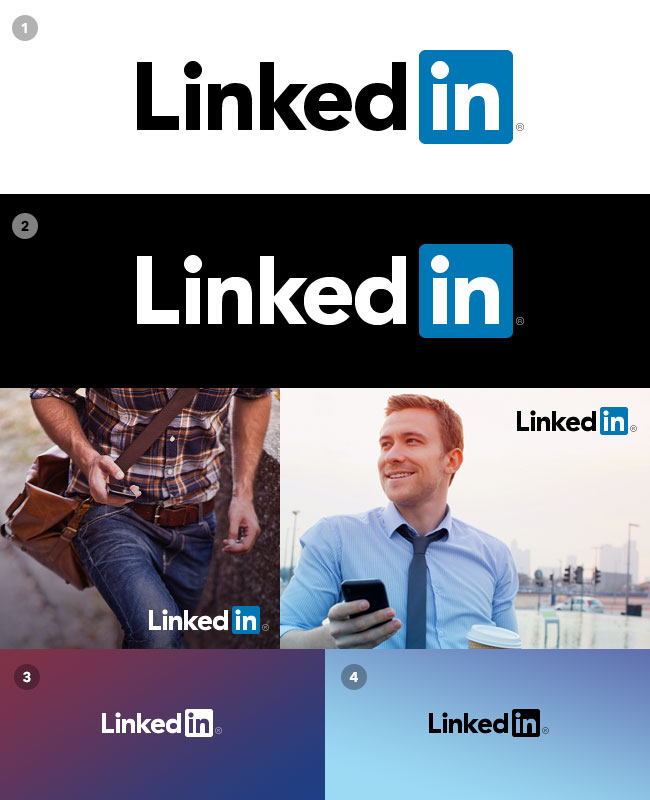 LinkedIn logo usage examples